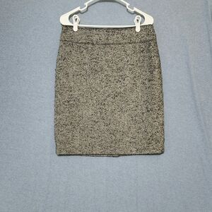 Banana Republic Black and White Tweed Midi Pencil Skirt